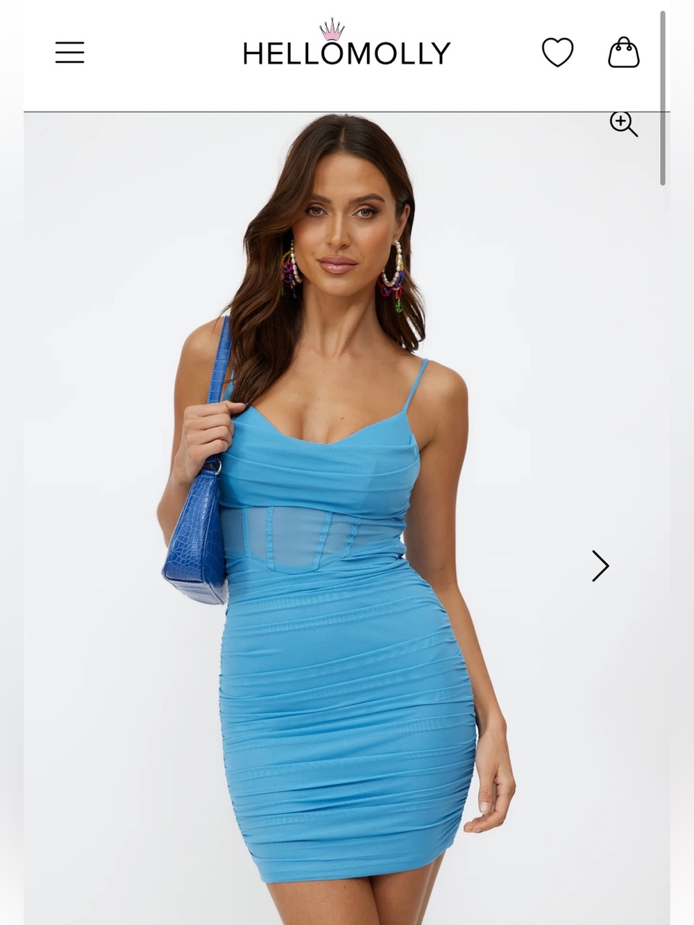 Hello Molly LEVELLED UP DRESS BLUE